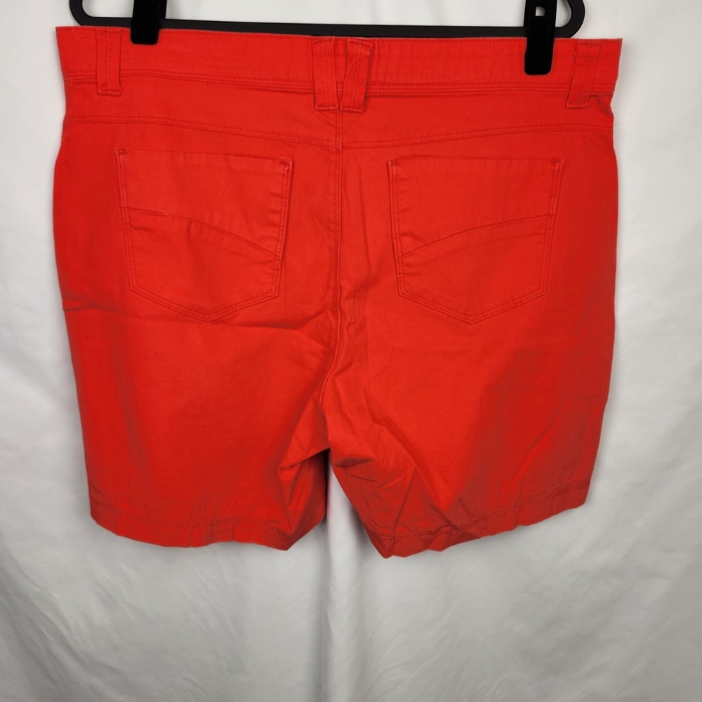 Lee Womens Mid Rise Denim‎ Bermuda Shorts Coral Size 18W Medium - Picture 6 of 7